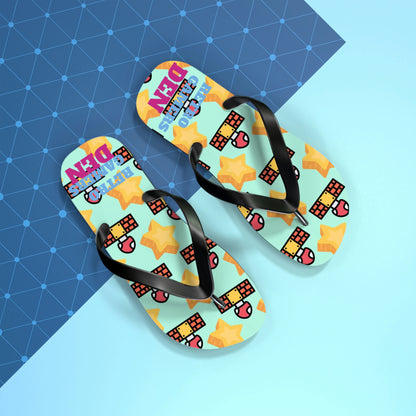 Mario World Flip Flops