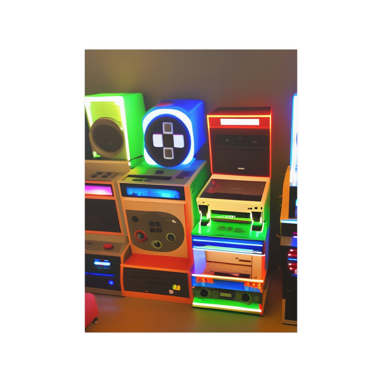 Retro Neo arcade Satin Posters (210gsm)