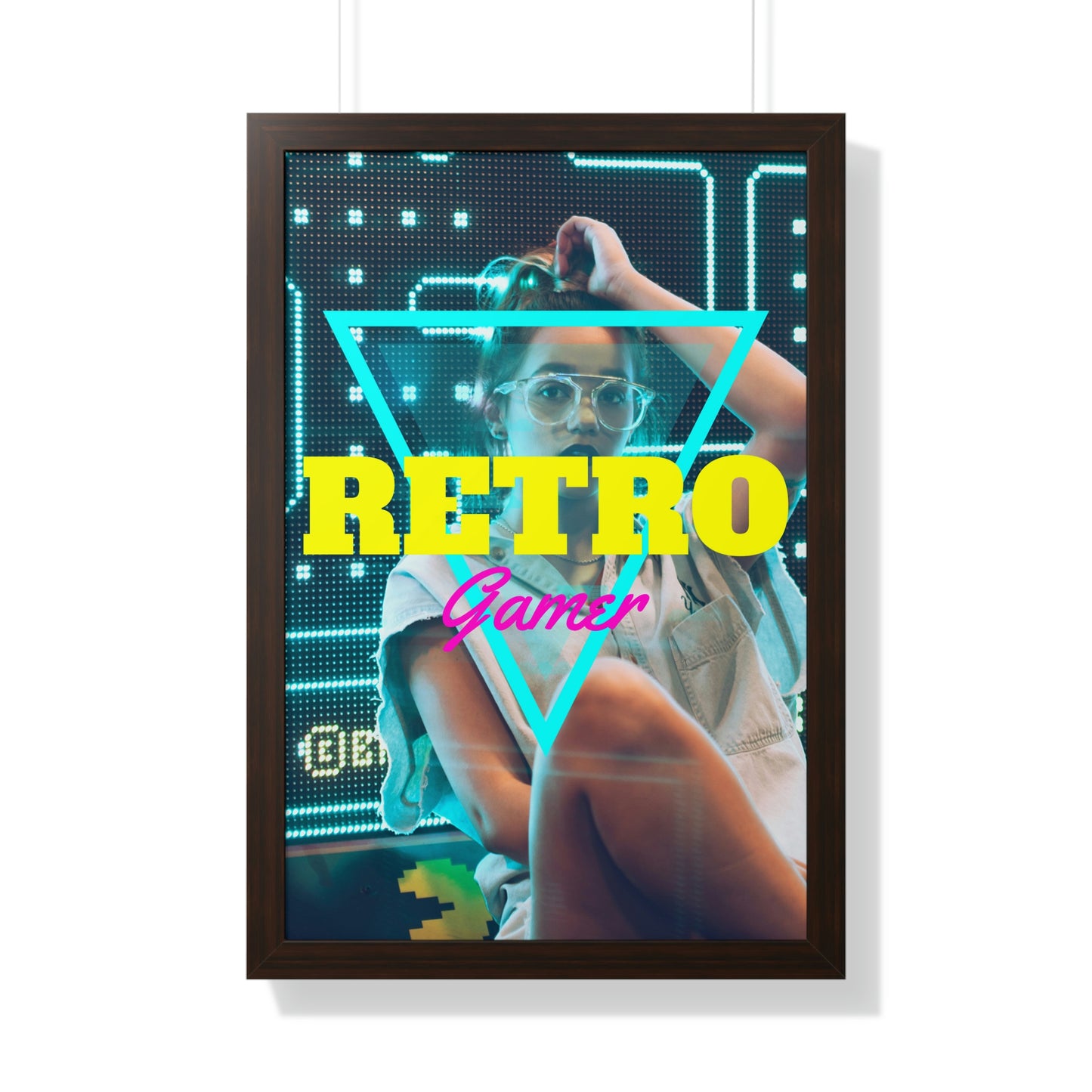 Retro Gamer  Framed Vertical Poster